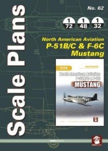 MMP Books 58464 Scale Plans No. 62 NAA P-51 B/C & F-6C Mustang EN