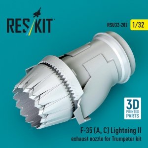 RESKIT RSU32-0202 F-35 (A, С) Lightning II exhaust nozzle for Trumpeter kit (3D Printed) (1/32)