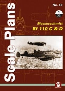 MMP Books 58136 Scale Plans No. 56: Messerschmitt Bf 110 C & D 1/32 EN