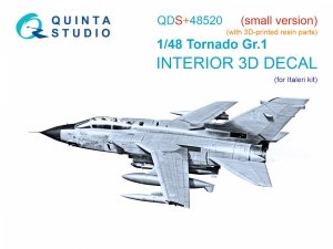 Quinta Studio QDS+48520 Tornado Gr.1 3D-Printed coloured Interior on decal paper (Italeri) (small version) (with 3D-printed resin parts) 1/48