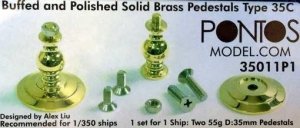 Pontos 35011P1 Buffed & Polished Solid Brass Pedestals Type 35C