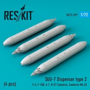 RESKIT RS72-0297 SUU-7 Dispenser type 2 (4 pcs) 1/72