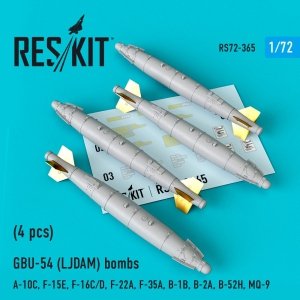 RESKIT RS72-0365 GBU-54 (LJDAM) BOMBS (4 PCS) 1/72