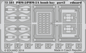 Eduard 72581 PBM-5/ PBM-5A bomb bay 1/72 MINICRAFT