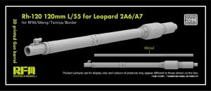 Rye Field Model 2095 Rh-120 120mm L/55 for Leopard 2A6/A7 (RFM/MENG/Tamiya/Border) 1/35