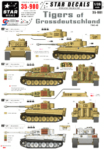  Star Decals 35-900 Tigers of Grossdeutschland 1/35