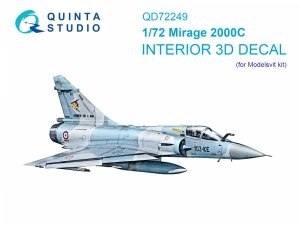 Quinta Studio QD72249 Mirage 2000C 3D-Printed & coloured Interior on decal paper (Modelsvit) 1/72