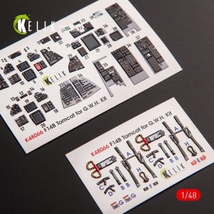 KELIK K48066 F-14B TOMCAT INTERIOR 3D DECALS FOR GWH KIT 1/48