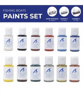 ARTESANIA LATINA 277PACK3 Zestaw farb akrylowych 12x20 ml - Fishing & tugboats