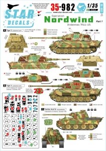 Star Decals 35-982 Op. Nordwind # 1. German tanks in the Ardennes 1/35