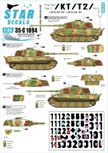 Star Decals 35-C1094 King Tiger / Tiger II 2 1/35