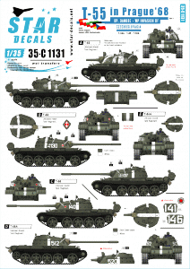 Star Decals 35-C1131 T-55 in Prague '68 1/35
