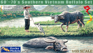 Gecko Models 35GM0108 60s-70s Southern Vietnam Buffalo Set 1/35