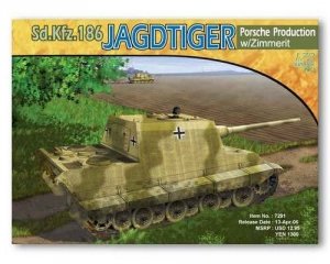 Dragon 7291 Jagdtiger, Porsche Version w/Zimmerit (1:72)
