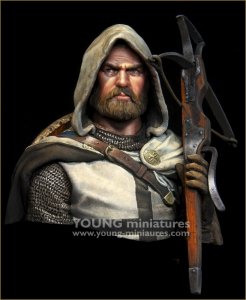 Young Miniatures YH1874 Teutonic Knight with Crossbow 1/10