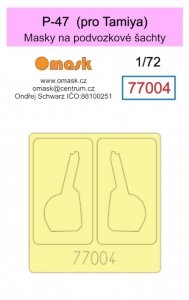Omask 77004 P-47 (for Tamiya) - wheel bay yellow masking tape 1/72