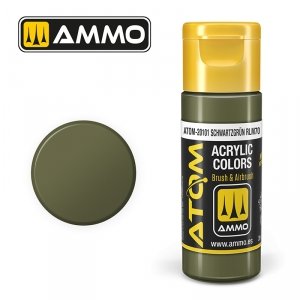 AMMO of Mig Jimenez 20101 ATOM COLOR Schwartzgrün RLM70 20ml