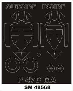 Montex SM48568 P-47D BUBBLETOP for MINIART 1/48