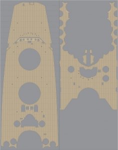 Pontos 35001WD1 IJN Yamato Wooden Deck set 1945 (1:350)