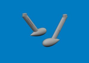 Eduard 624013 Messerschmitt Bf-109 G - Balance Weights (3D-Printed / for Airfix Kits) 1/24