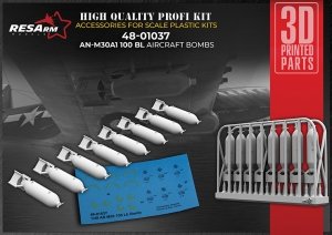 RESArm 48-01037 US 100 LB AN M30 (WITH DECAL) (3D resin printing) 1/48