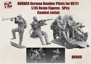 Border Model BR-008 German Bomber Pilots for He 111 Combat Status (5 pcs) 1/35