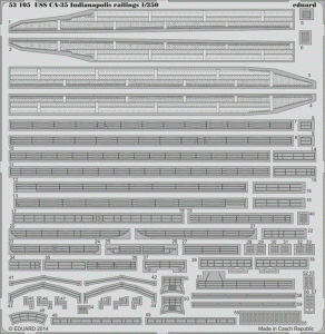 Eduard 53105 USS CA-35 Indianapolis railings ACADEMY 1/350
