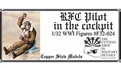Copper State Models F32-024 Pilot in the cockpit 1:32