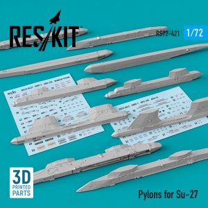 RESKIT RS72-0421 PYLONS FOR SU-27 1/72