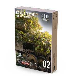 RT-Diorama 16211 Oak Tree Branches - Camo Foliage - 10 pcs 1/16