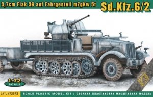 ACE 72573 3,7cm Flak 36 auf Fahrgestell mZgKw 5t Sd.Kfz. 6/2 1/72