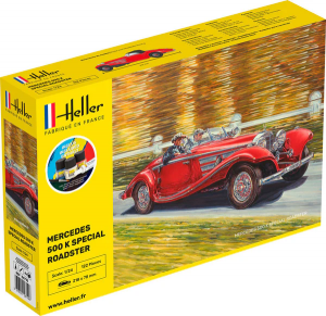 Heller 56710 STARTER KIT Mercedes 500 K Special Roadster 1/24