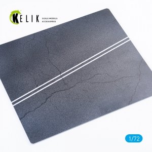 KELIK KS72033 ASPHALT ROAD - BASE - ACRYLIC 3 MM (180 X 214 MM) 1/72