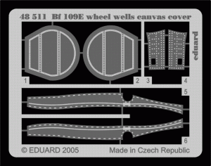 Eduard 48511 Bf 109E wheel wells canvas cover 1/48 (TAMIYA)