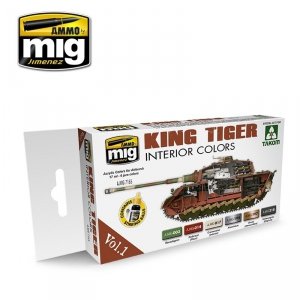 Ammo of Mig Jimenez 7165 KING TIGER INTERIOR COLOR (SPECIAL TAKOM EDITION) VOL.1  6x17ml 