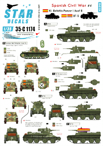 Star Decals 35-C1174 Spanish Civil War # 6 1/35