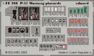 Eduard FE198 P-51 placards 1:48