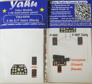 Yahu YMA4896 F-86 E/F Black Hasegawa / Eduard / Revell 1/48