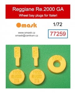 Omask 77259 Reggiane Re.2000 GA wheel bay plugs (for Italeri) EVA foam masks 1/72