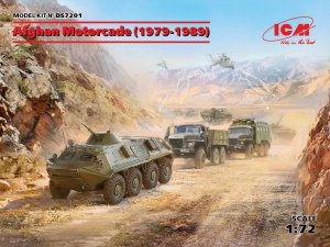 ICM DS7201 Afghan Motorcade (1979-1989) (URAL-375D, URAL-375A, ATZ-5-375, BTR-60PB) 1/72