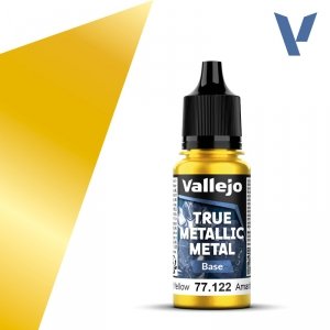 Vallejo 77122 Radiant Yellow - True Metallic Metal - Base 18ml