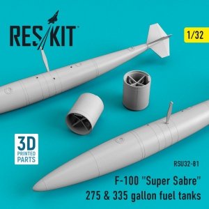RESKIT RSU32-0081 F-100 SUPER SABRE 275 & 335 GALLON FUEL TANKS 1/32