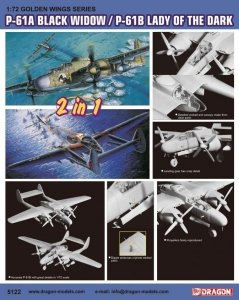 Dragon 5122 P-61A Black Window/ P-61B Lady of the Dark 1/72