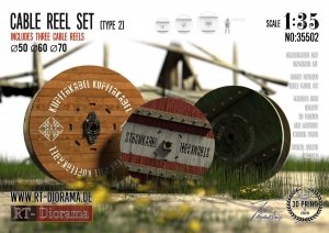 RT-Diorama 35502 Cable Reel Set (3pcs. medium) Typ2 1/35