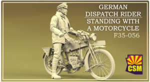Copper State Models F35-056 German dispatch rider Standing with a motorcycle ( Motorcycle not included) 1/35