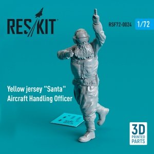 RESKIT RSF72-0024 Yellow jersey Santa Aircraft Handling Officer (1 pcs) (3D Printed) 1/72