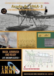 1 Man Army 32DET057 Arado Ar 196A-3 - basic markings and stencil masks (Revell)