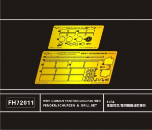 FlyHawk Model FH72011 German Panther/Jagdpanther Fender/Schürzen & Grill Set 1/72