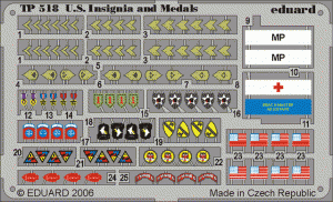Eduard TP518 US Insignia and Medals WWII 1/35