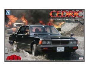 Aoshima 00791 CONCRETE WESTERN 430 CEDRIC SEDAN POLICE CAR (NISSAN) 1:24